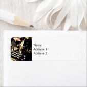 Antiek schrijfmachine Oliver #9 Etiket (Insitu)