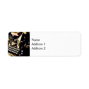 Antiek schrijfmachine Oliver #9 Etiket