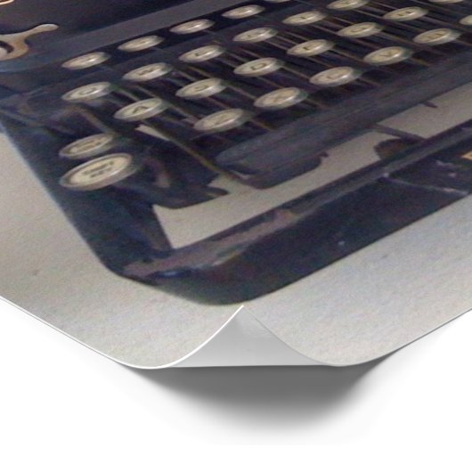 antiek schrijfmachine poster (Hoek)