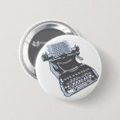 Antiek schrijfmachine ronde button 5,7 cm (Voorkant /achterkant)