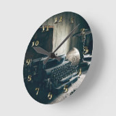 Antiek schrijfmachine Ronde Klok (Hoek)