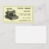 Antiek schrijfmachine-Sjabloon Visitekaartje (Voorkant / Achterkant)