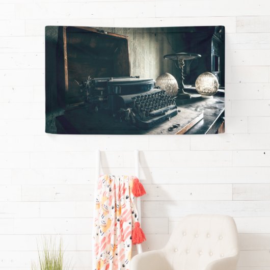  Antiek schrijfmachine Spandoek (Insitu)