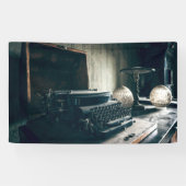  Antiek schrijfmachine Spandoek (Horizontaal)