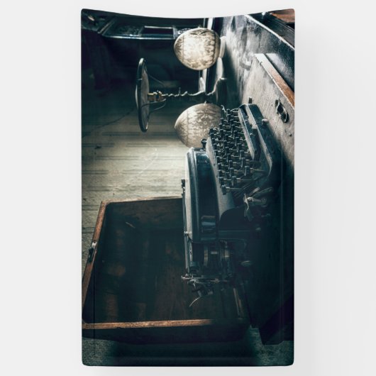  Antiek schrijfmachine Spandoek (Verticaal)