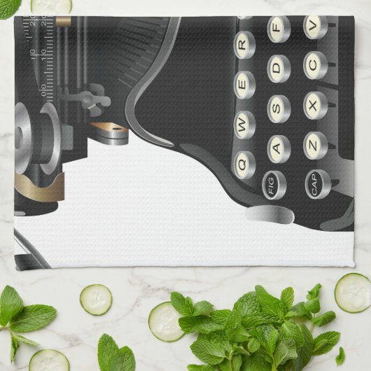 Antiek schrijfmachine theedoek (Gevouwen)