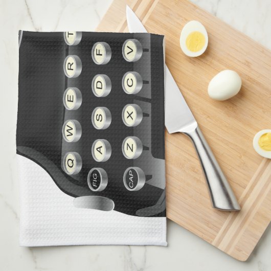 Antiek schrijfmachine theedoek (Quarter Fold)