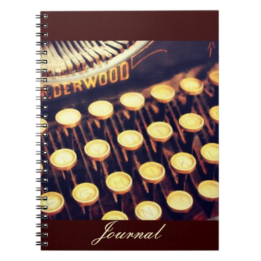 Antiek schrijfmachine - tijdschriften notitieboek (Voorkant)