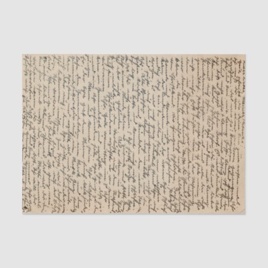 Antiek schrijfwoorden  verontwaardigd tissuepapier (Voorkant)