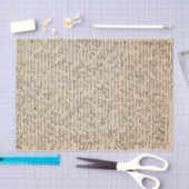 Antiek schrijfwoorden  verontwaardigd tissuepapier (Craft)