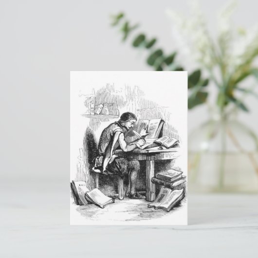 Antiek schrijver briefkaart (Staand voorkant)