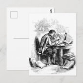 Antiek schrijver briefkaart (Voorkant / Achterkant)