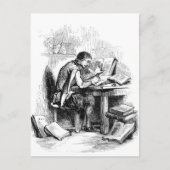 Antiek schrijver briefkaart (Voorkant)