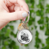 Antiek schrijver sleutelhanger (Hand)