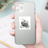 Antiek schrijver sticker (Telefoon)