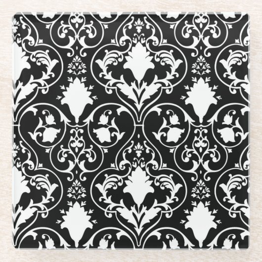 Antiek schuifbalkpapier 2 glazen onderzetter (Voorkant)