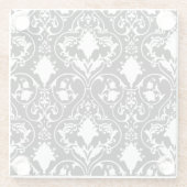 Antiek schuifbalkpapier 2 glazen onderzetter (Achterkant)