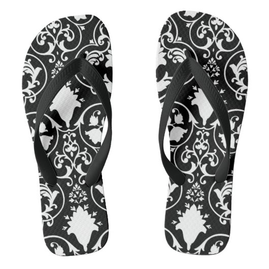 Antiek schuifbalkpapier 2 teenslippers (Voetbed)