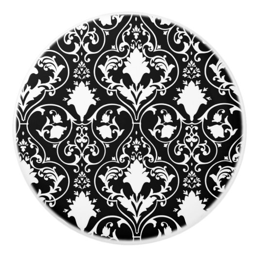 Antiek schuifbalpapier keramische knop (Voorkant)