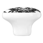 Antiek schuifbalpapier keramische knop (Zijkant)