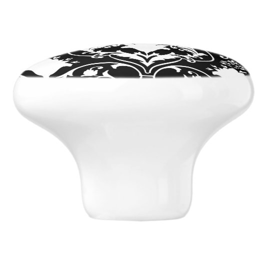 Antiek schuifbalpapier keramische knop (Zijkant)