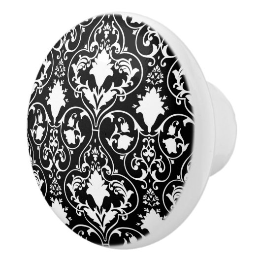 Antiek schuifbalpapier keramische knop (Rechts)