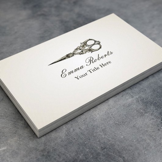 Antiek Scissor Hair Stylist  Visitekaartje
