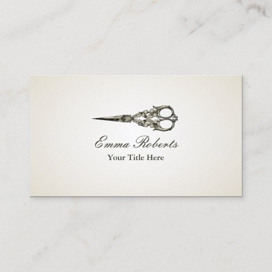 Antiek Scissor Hair Stylist  Visitekaartje (Voorkant)