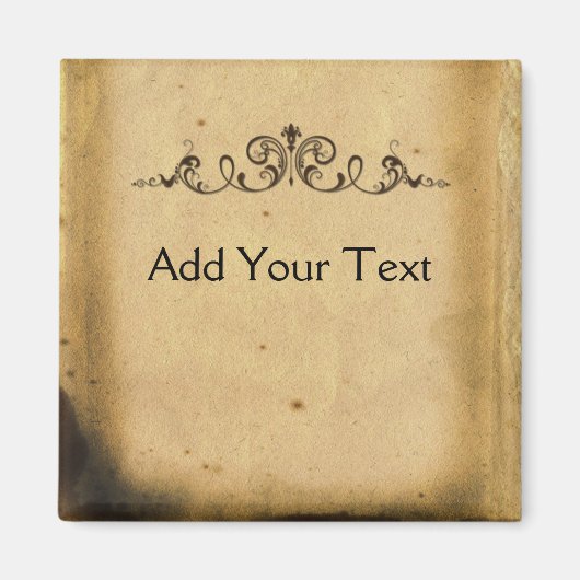 Antiek scroll magneet (Voorkant)