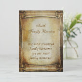 Antiek Scroll Reunion Aankondiging (Staand voorkant)