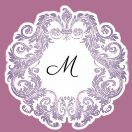 Antiek Scrollwork Paars Sticker