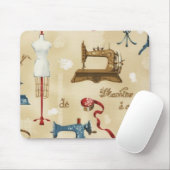 Antiek  Seamstress Design Mousepad Muismat (Met muis)