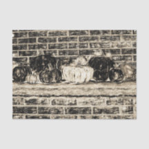  Antiek Sepia Autumn Pumpkins Brick