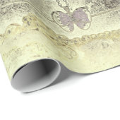  Antiek Sepia Beige Black — Muziek Cadeaupapier (Rol Hoek)