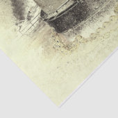  Antiek Sepia Beige Black — Muziek Tissuepapier (Detail)