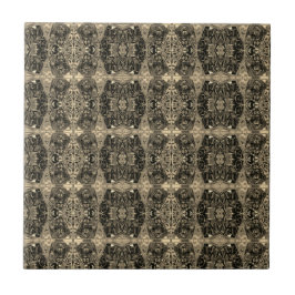  Antiek Sepia Black Art Nouveau Tegeltje