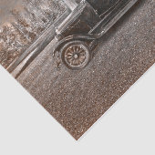 Antiek Sepia Black oude ritse auto Tissuepapier (Detail)