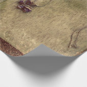 Antiek Sepia Brown Floral Old Texture Cadeaupapier (Hoek)