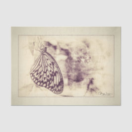  Antiek Sepia Butterfly Ontvlechting kunst Tissuepapier