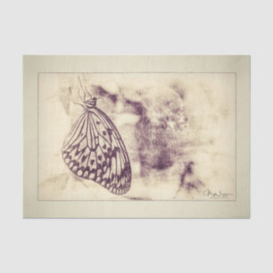  Antiek Sepia Butterfly Ontvlechting kunst Tissuepapier