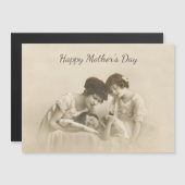 Antiek Sepia Portret van moeder en kind (Voorkant / Achterkant)