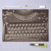 Antiek Sepia Tone-typemachine, ontkoppeling Tissuepapier (Craft)