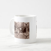 antiek sepia toonauto afbeelding koffiemok (Voorkant links)