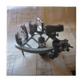 Antiek Sextant Tegeltje (Voorkant)