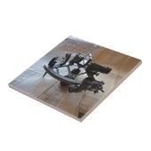 Antiek Sextant Tegeltje (Zijkant)