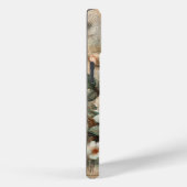 Antiek Shabby Chic Bord Roze Pioen Custom Naam Case-Mate iPhone Case (Achterkant / Rechts)