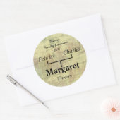 Antiek Shabby Family Tree Sticker (Envelop)