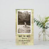 Antiek Shabby Photo Save the Date Photo Cards (Staand voorkant)