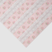 Antiek Shabby-roze rozen en lijfpapier Tissuepapier (Detail)