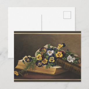 Antiek Shakespeare-boek en kleurrijke driekleurig  Briefkaart